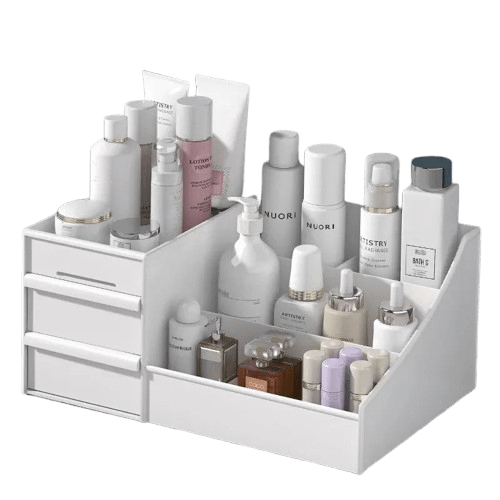 Sleek White Makeup Storage – Drawer Organizer for a Tidy Space!