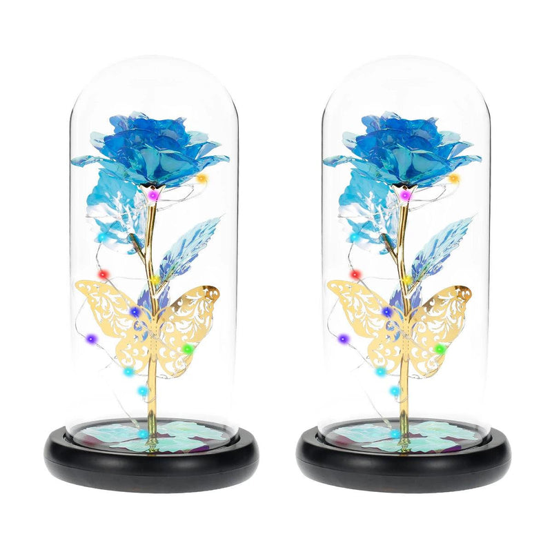 Galaxy Rose Lamp – LED Lights & Butterfly Magic for Valentine's Day!