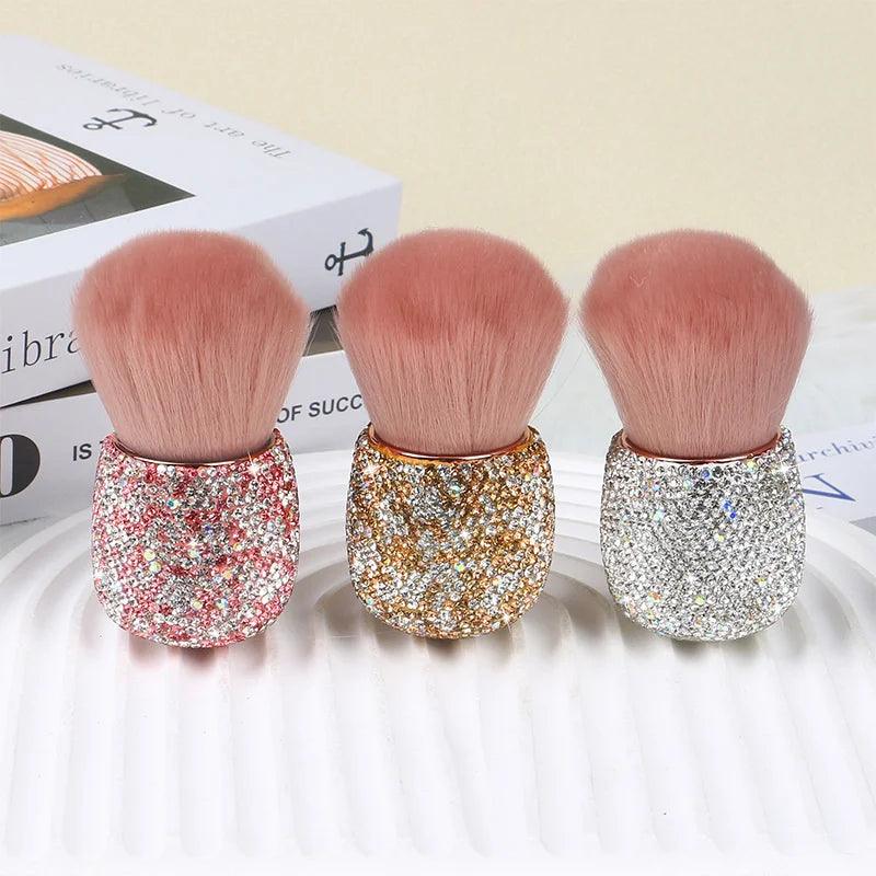 Diamond Handle Makeup Brushes – Loose Powder, Blush & Foundation Brush Set