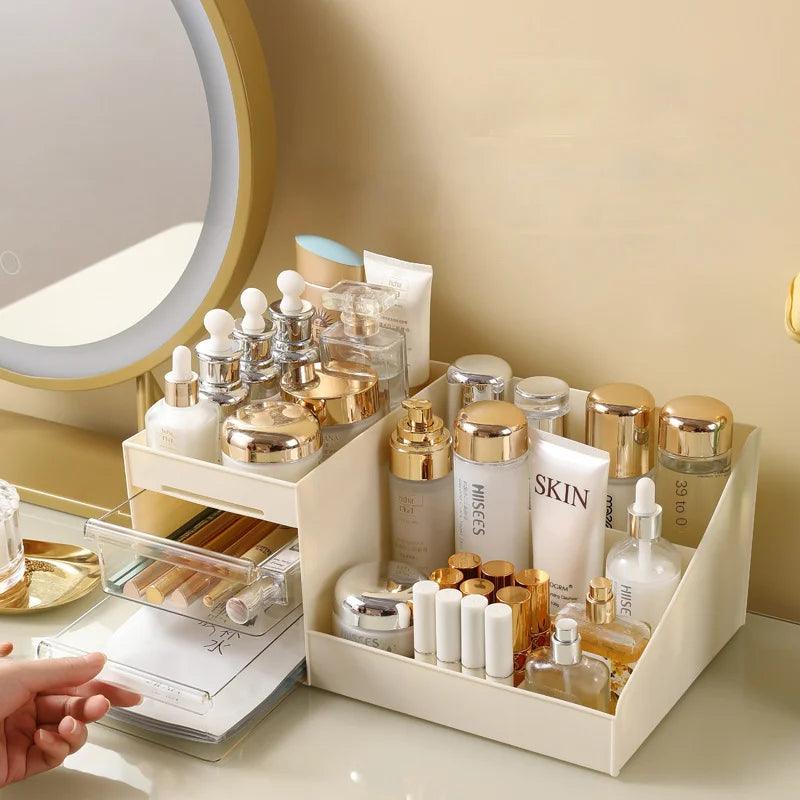 Clear Drawer Makeup Box – Perfect for Dorm & Desktop Organization!