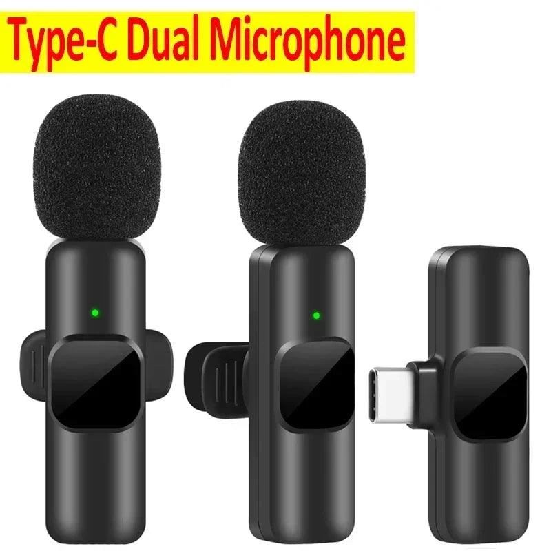 Wireless Lavalier Microphone: Noise Reduction Mic for Live Streaming, YouTube, TikTok, and Facebook (iPhone/Android)