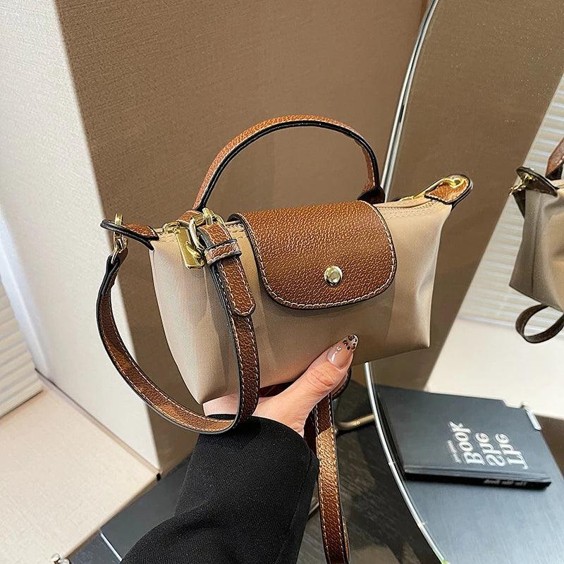 Mini Handbag – Women's Fashion Colorblock Zipper Shoulder & Crossbody Bag