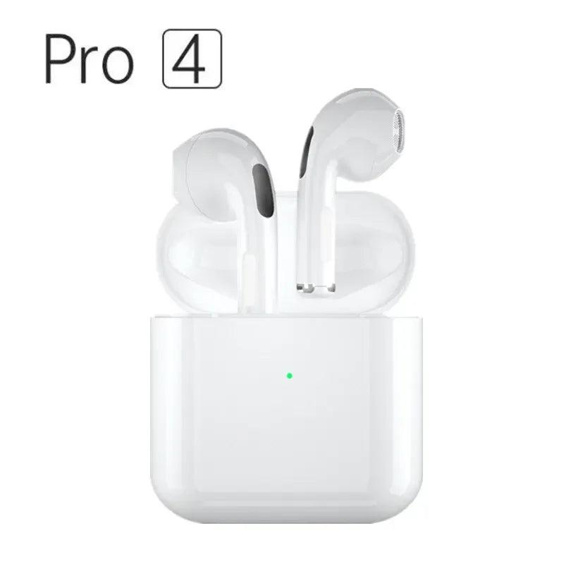 Pro4 Wireless Earbuds: In-ear earbuds with long battery life, continuous bass, sports and music earbuds with mic