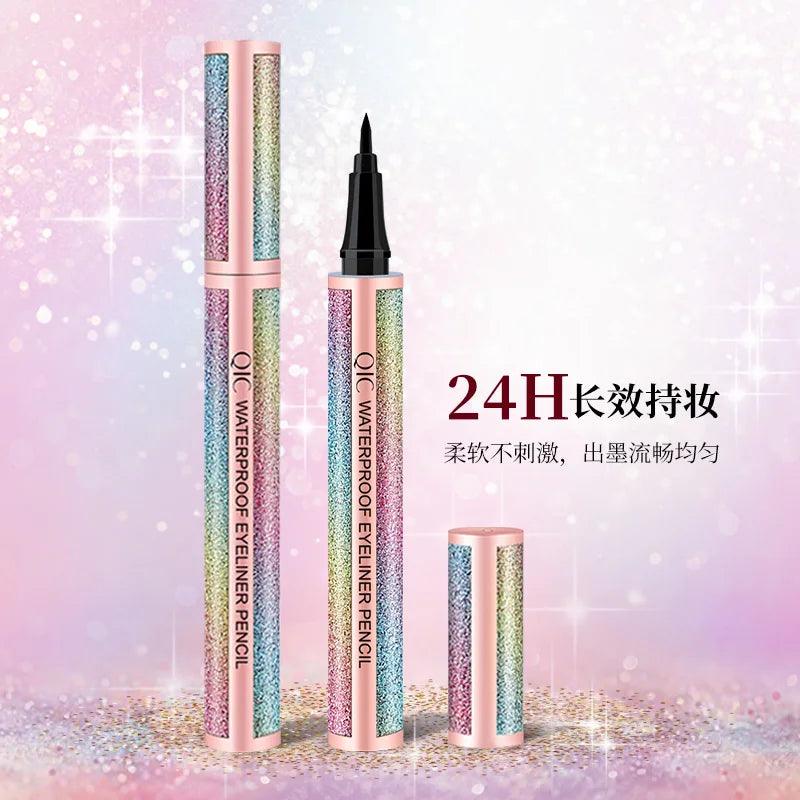 Starry Sky Liquid Eyeliner Pen: Black, Waterproof, Quick-Drying for Stunning Eye Makeup