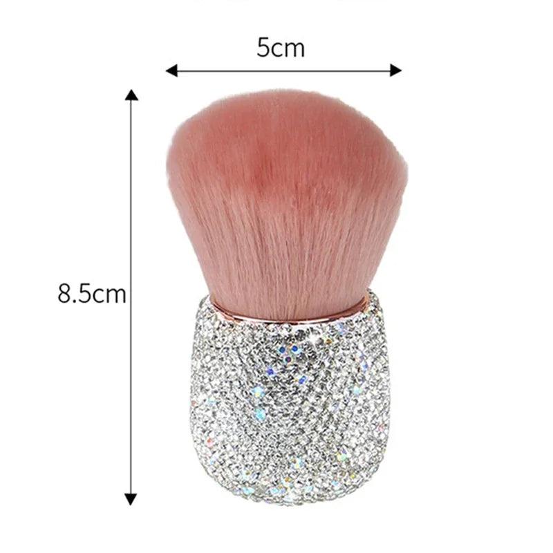 Diamond Handle Makeup Brushes – Loose Powder, Blush & Foundation Brush Set