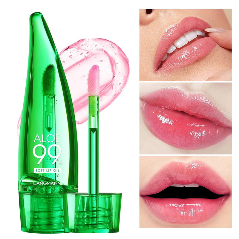 Langmannni Aloe Vera Lip Gloss: Color-Changing, Moisturizing, and Long-Lasting Lip Oil