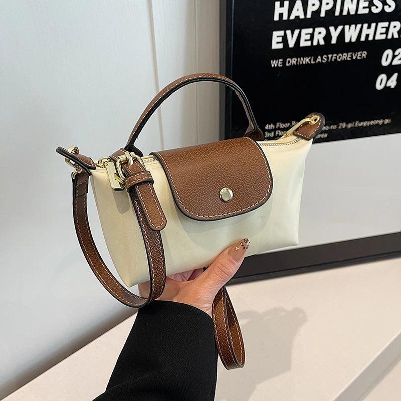 Mini Handbag – Women's Fashion Colorblock Zipper Shoulder & Crossbody Bag