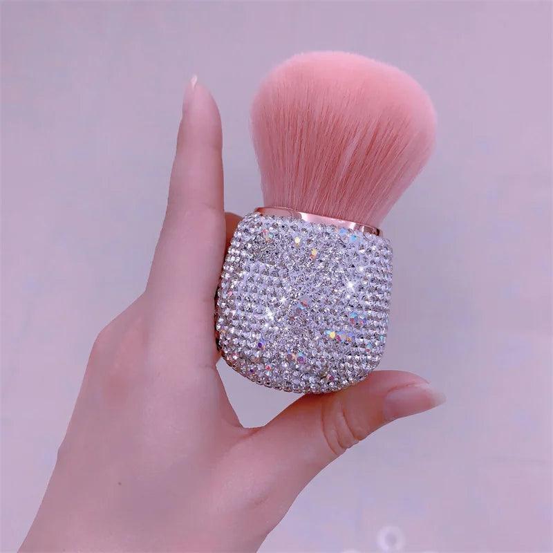 Diamond Handle Makeup Brushes – Loose Powder, Blush & Foundation Brush Set