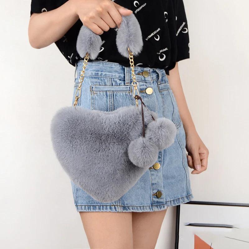 Fluffy Faux Fur Shoulder Bag – Add a Touch of Glam to Your Look!