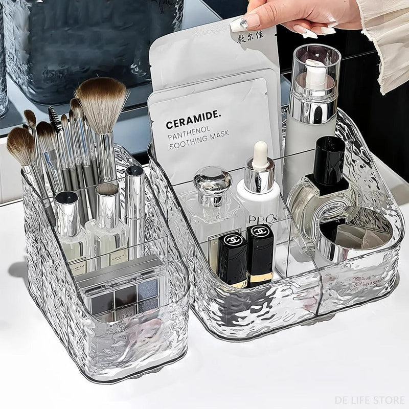 Crystal-Clear Beauty Organizer – Perfect for Makeup & Skincare!