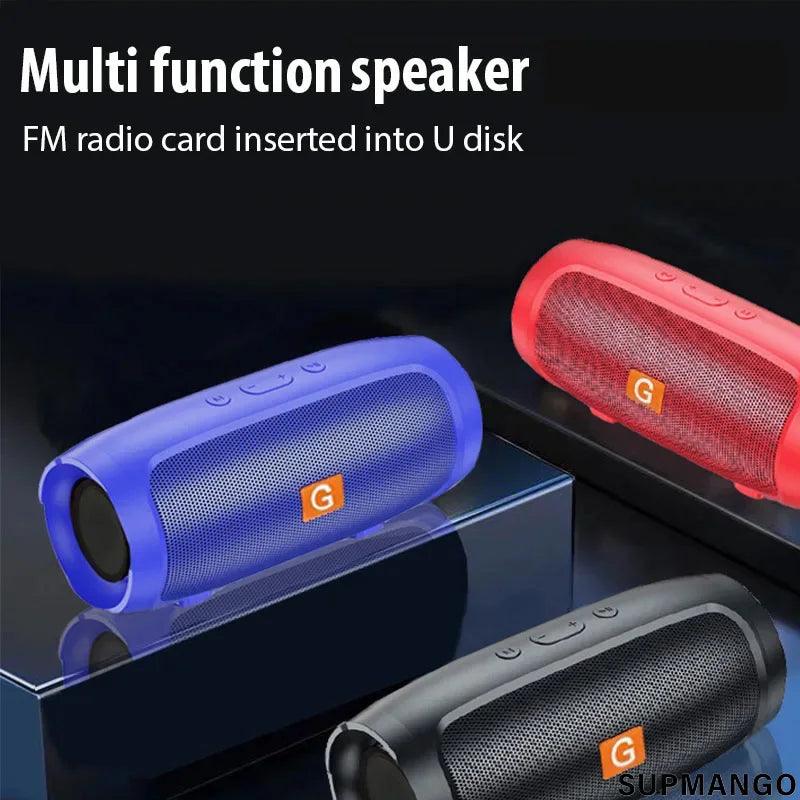 BT Wireless Speaker: Dual Stereo Speakers, TF/USB Playback, FM Voice Broadcasting, Portable Subwoofer