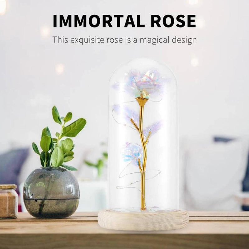 Galaxy Rose Lamp – LED Lights & Butterfly Magic for Valentine's Day!