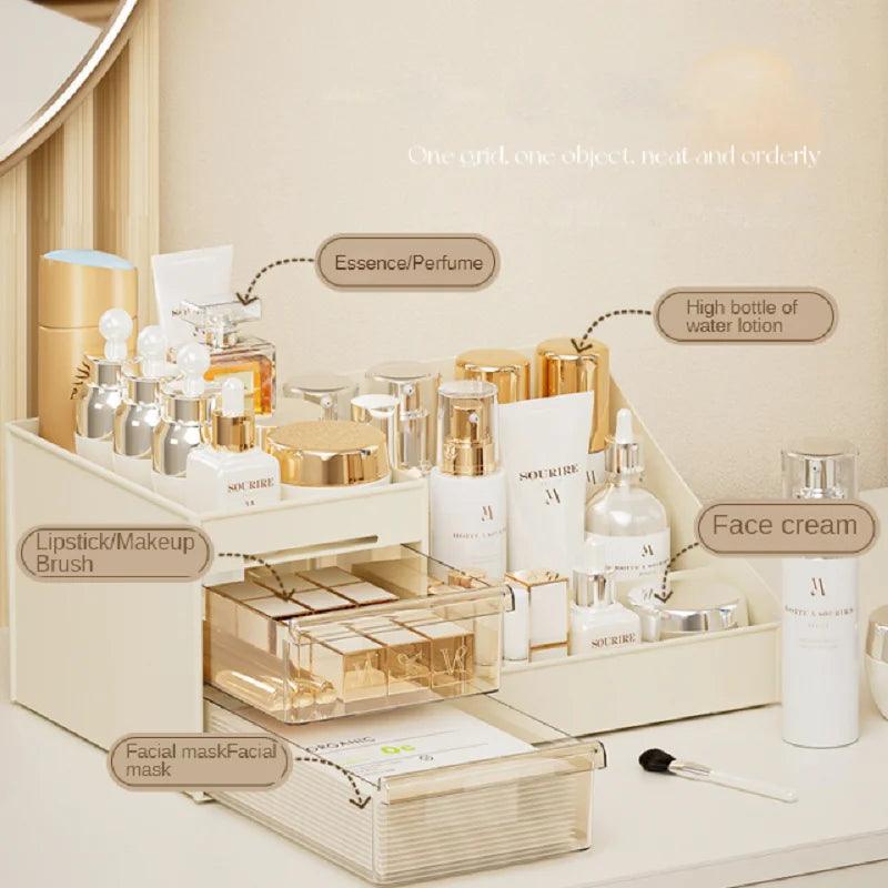 Clear Drawer Makeup Box – Perfect for Dorm & Desktop Organization!