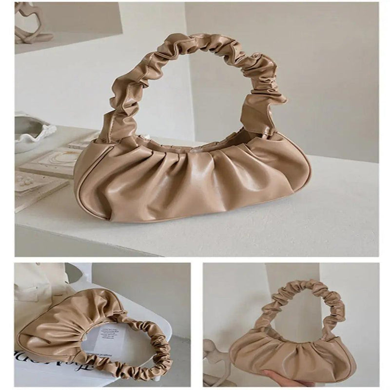 Chic Pleated Cloud Handbag – French-Inspired & Fashion-Forward!