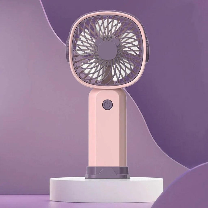 Mini USB Handheld Fan: Multi-Functional Desktop Electric Fan with Stand, Portable for Students & Outdoors