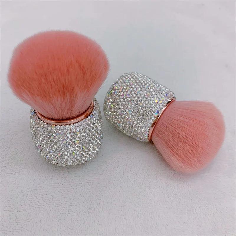 Diamond Handle Makeup Brushes – Loose Powder, Blush & Foundation Brush Set