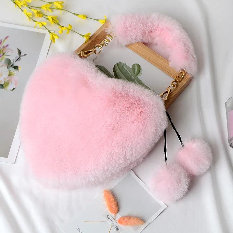 Fluffy Faux Fur Shoulder Bag – Add a Touch of Glam to Your Look!