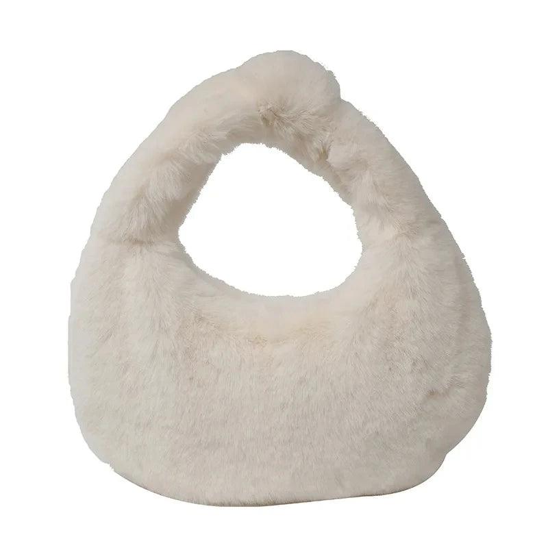 Luxurious Fur Half-Moon Bag – Soft & Chic for Every Occasion!