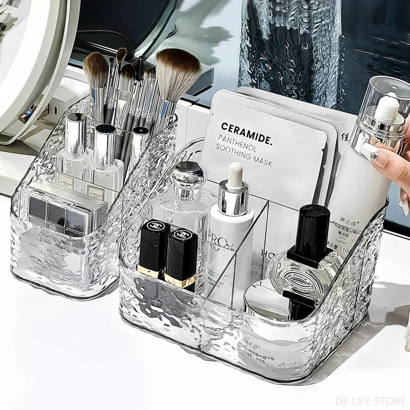 Crystal-Clear Beauty Organizer – Perfect for Makeup & Skincare!