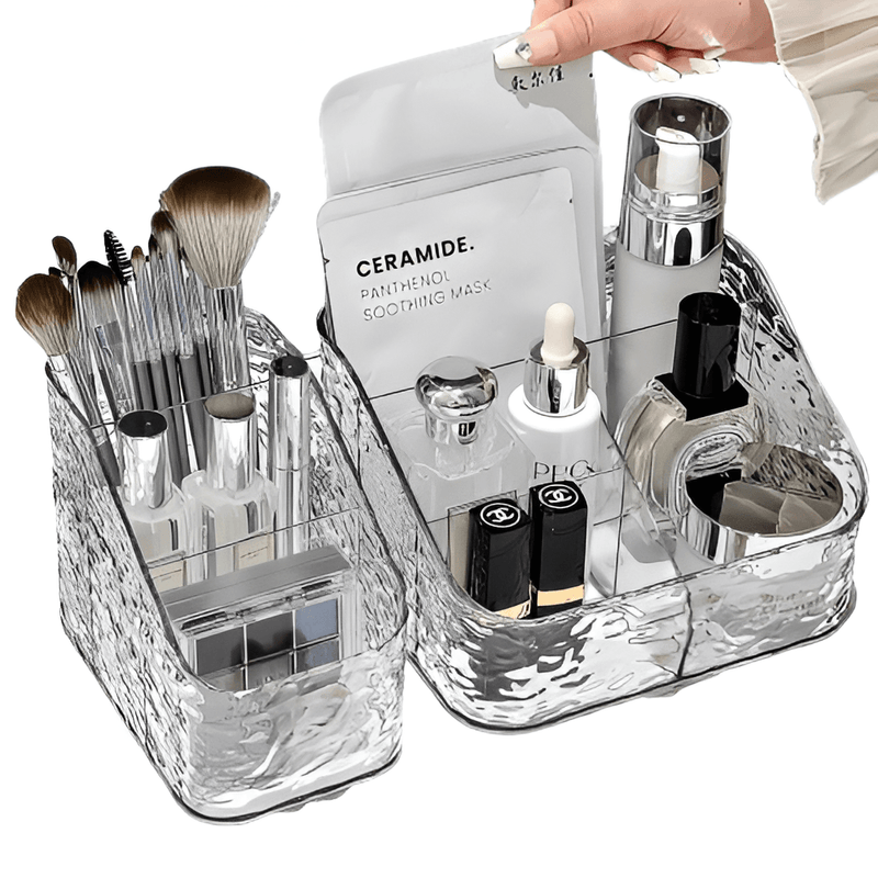 Crystal-Clear Beauty Organizer – Perfect for Makeup & Skincare!